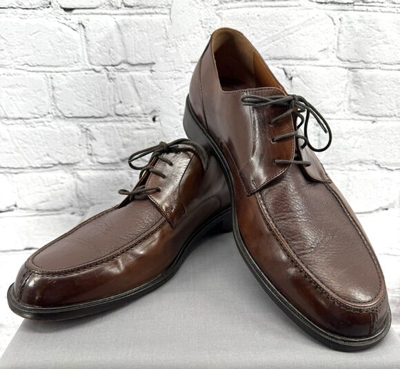Bostonian Men\'s Sz 13 Wide Brown Derby Oxfords Leather Oxford Shoes 24863 Italy